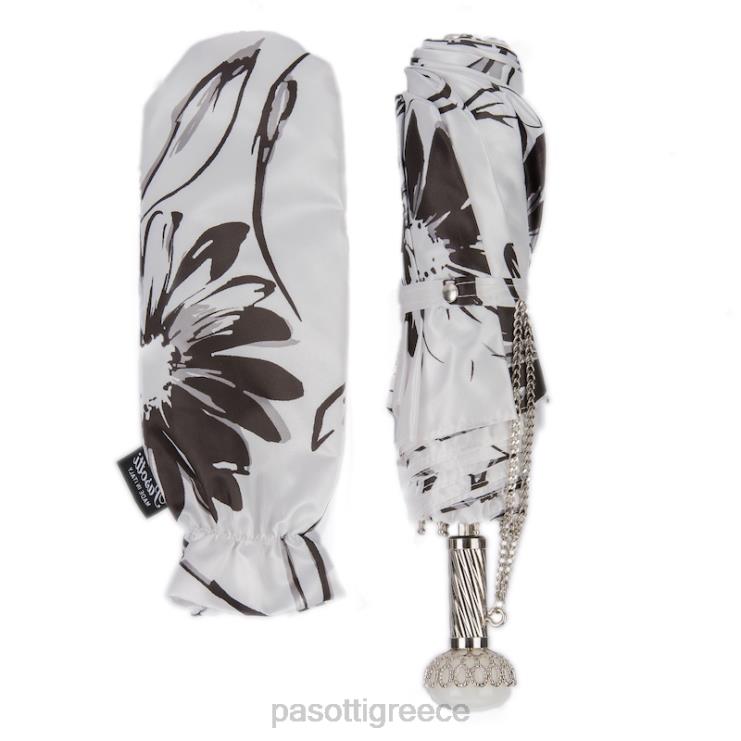 ομπρέλα | PASOTTI 257 56799-1 a29 - ασπρόμαυρη ανθισμένη ομπρέλα 2N6B8588 γυναίκες